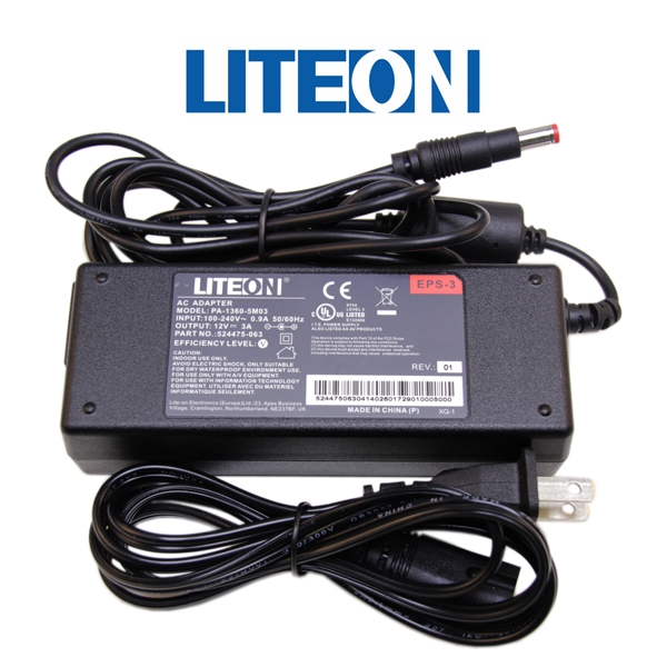 LITEON PA 1360 5M03 12V 3A 12W AC Adapter Power Supply Charger UL Listed